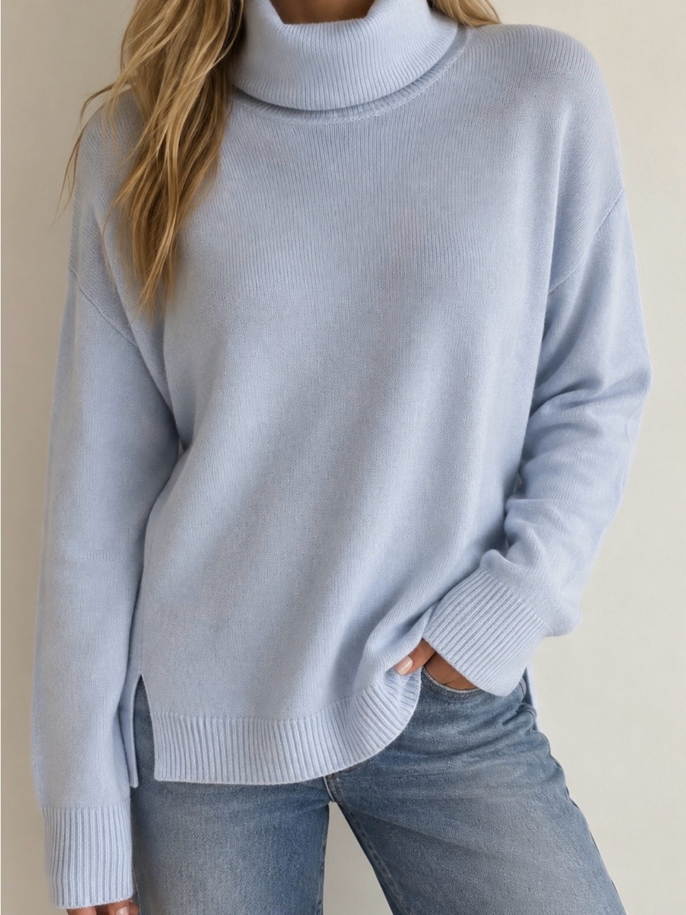 NWT Nordstrom Blue Cashmere Sweater - M